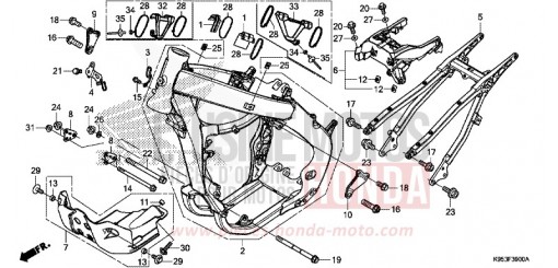 CARROSSERIE DE CHASSIS CRF250RK de 2019